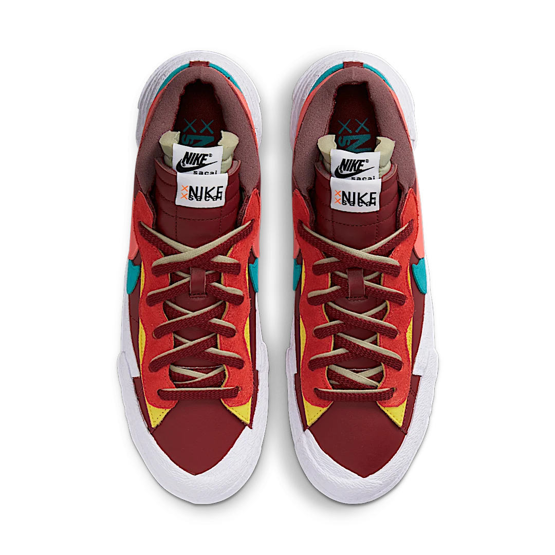 Nike Blazer Low sacai KAWS Red, Team Red/Orange-Pink-Blue (DM7901-600)