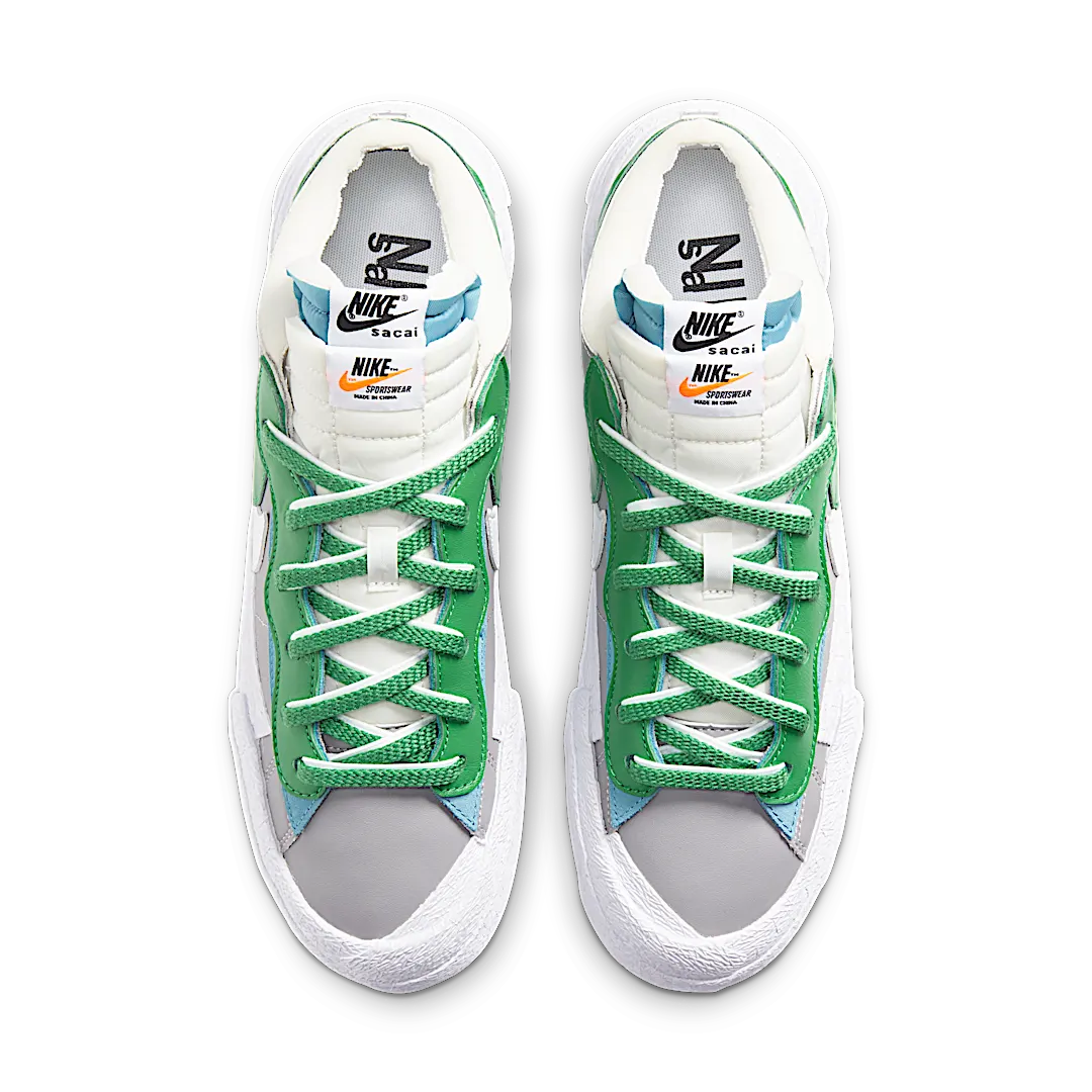 Nike Blazer Low sacai Medium Grey Classic Green, Medium Grey/Classic Green-White (DD1877-001)