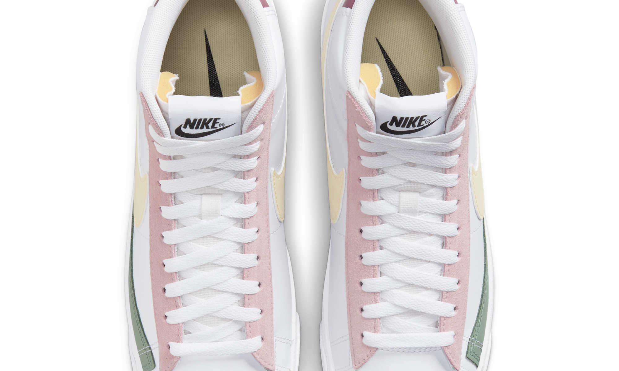 Nike Blazer Mid 77 White Pink Green Yellow