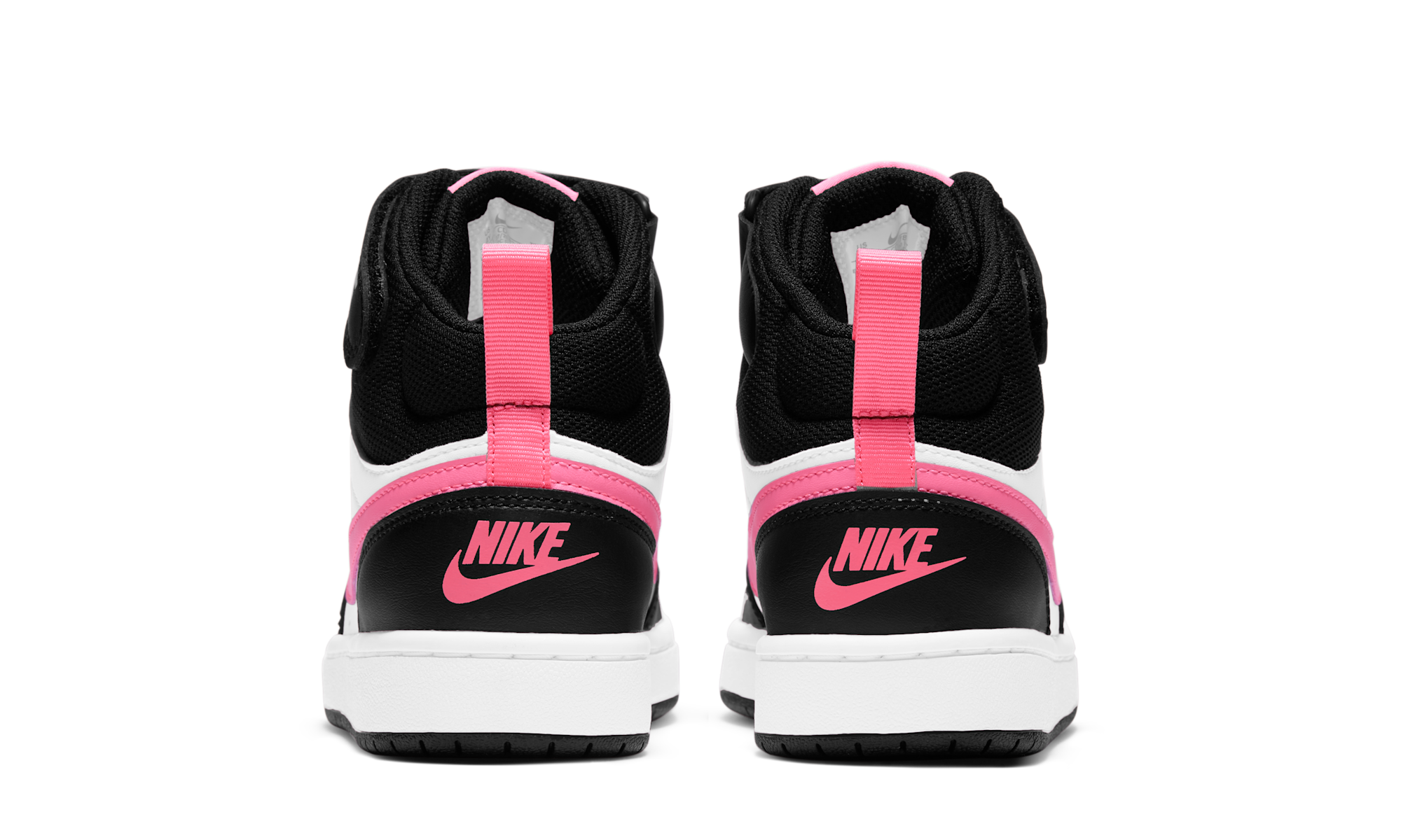 Nike Court Borough Mid 2 Black White Sunset Pulse