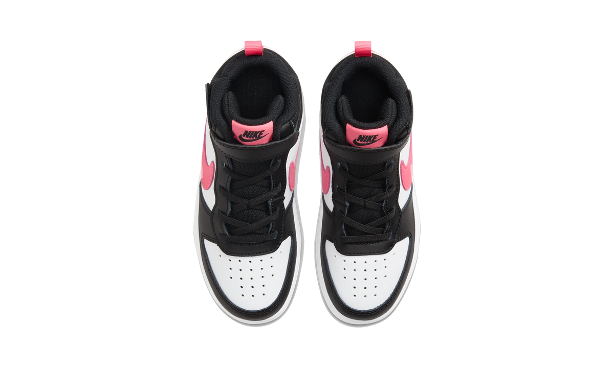 Nike Court Borough Mid 2 Black White Sunset Pulse (PS)