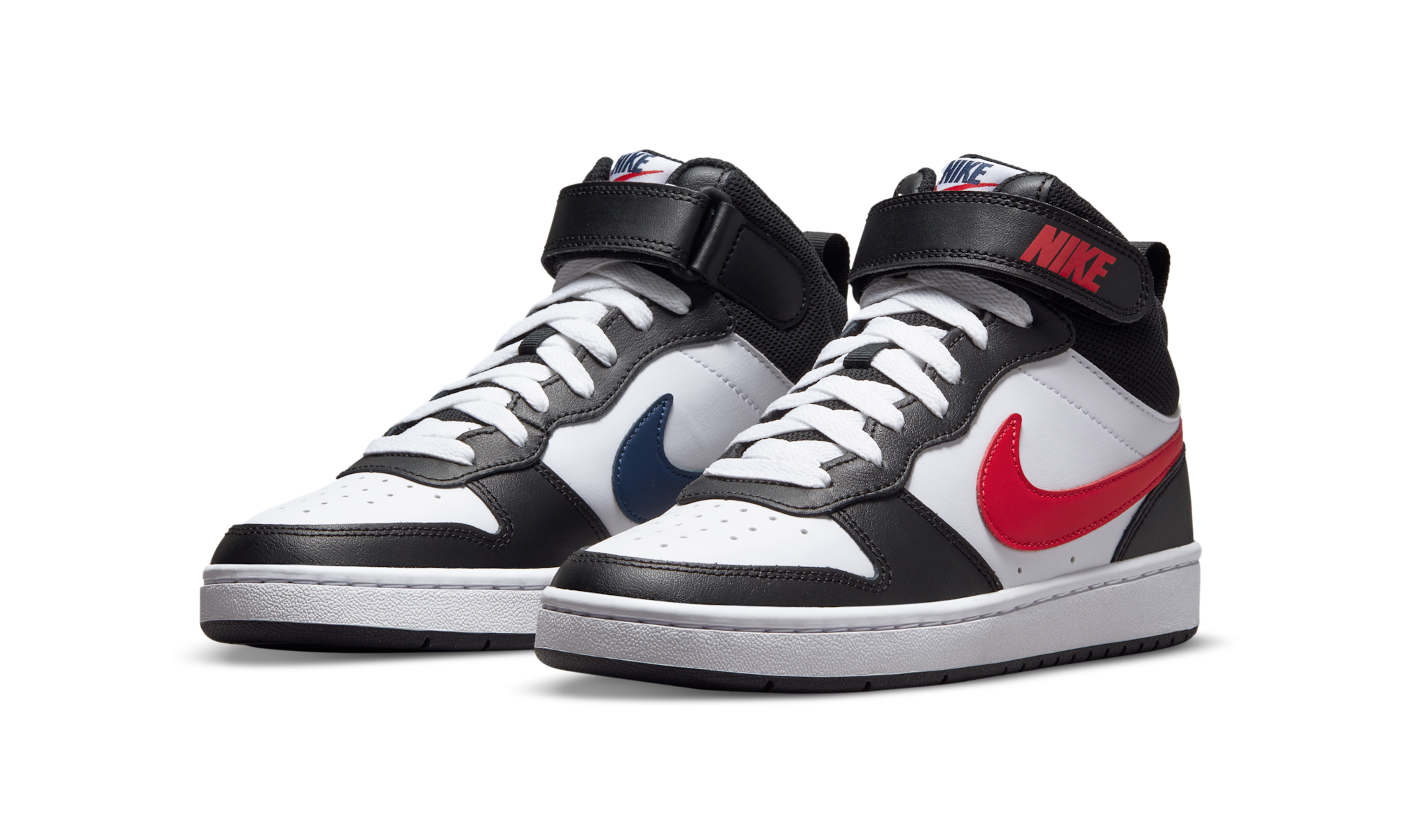 Nike Court Borough Mid 2 White Black University Red