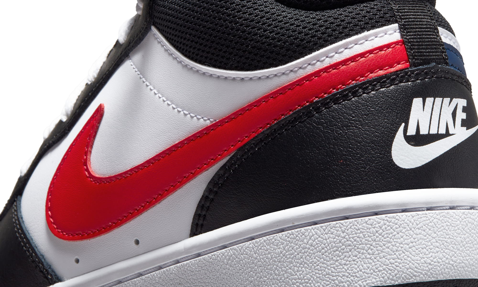 Nike Court Borough Mid 2 White Black University Red