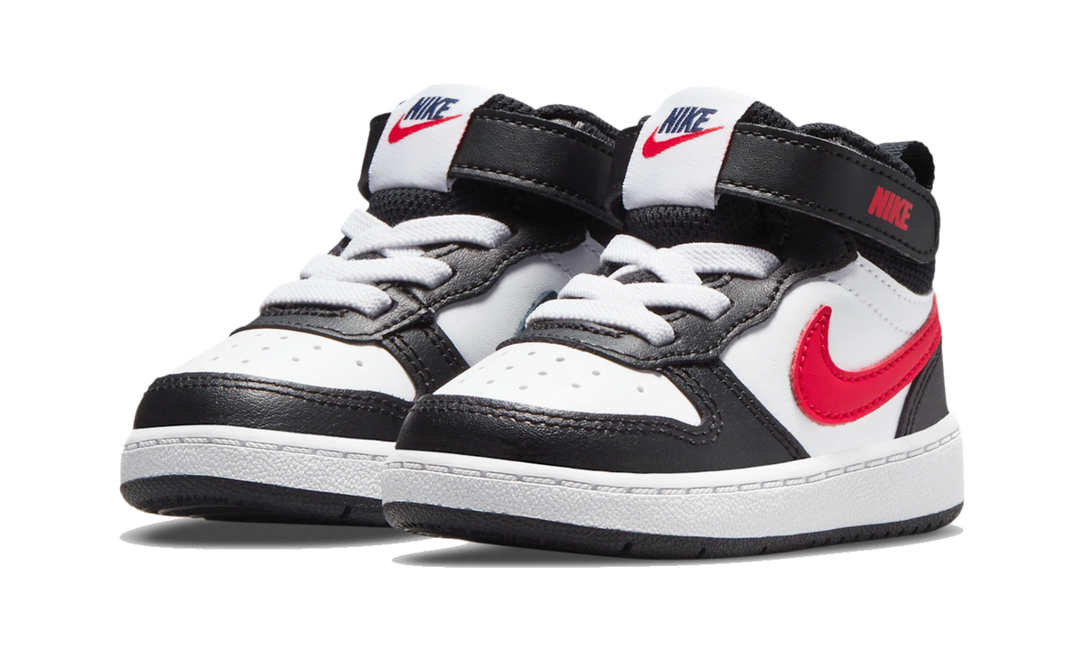 Nike Court Borough Mid 2 White Black University Red (TD)