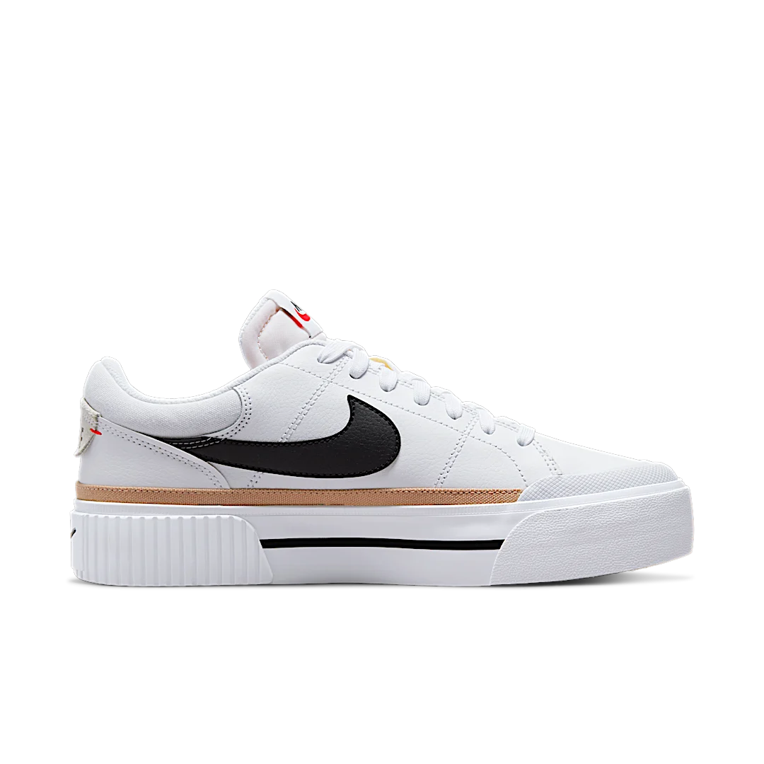 Nike Court Legacy Lift White Black, White/Black-Hemp-Team Orange (DM7590-100)