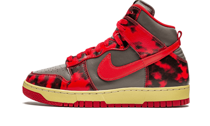 Nike Dunk High 1985 Red Acid Wash, Red/Brown-Butter (DD9404-600)