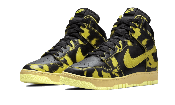 Nike Dunk High 1985 SP Yellow Acid Wash, Black/Yellow Strike-Saturn (DD9404-001)