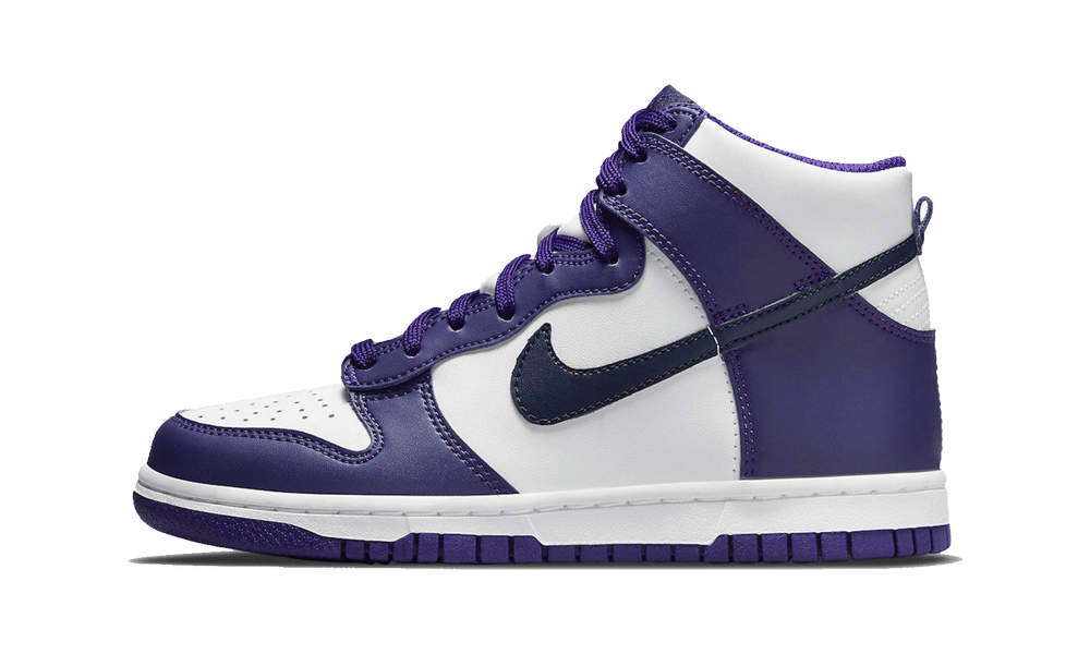 Nike Dunk High Electro Purple Midnight Navy, White/Electro Purple/Midnight Navy (DH9751-100)