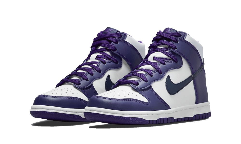 Nike Dunk High Electro Purple Midnight Navy, White/Electro Purple/Midnight Navy (DH9751-100)