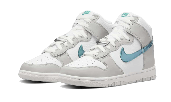 Nike Dunk High FLS, White/Light Grey/Teal Metallic (DR7855-100)