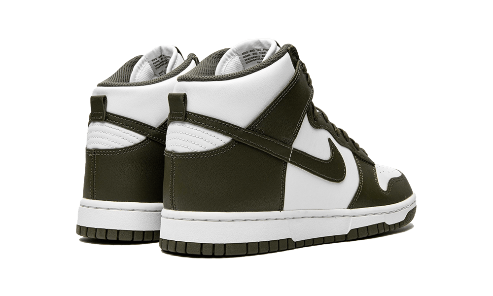 Nike Dunk High Retro Cargo Khaki (2021), White/Cargo Khaki (DD1399-107 / DB2179-105)