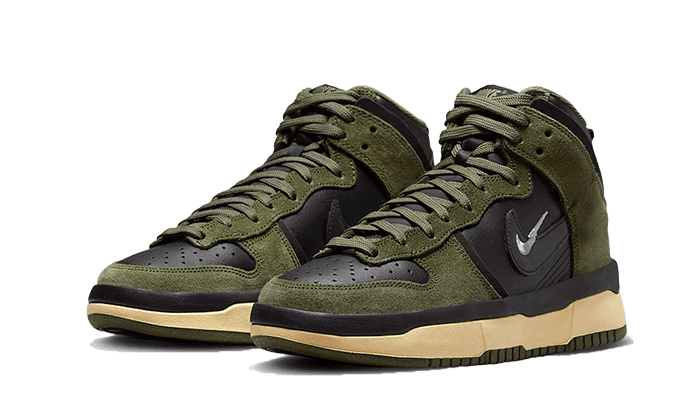 Nike Dunk High Up Medium Olive Black Velvet Brown Wolf Grey, Medium Olive/Black/Velvet Brown/Wolf Grey (DH3718-200)