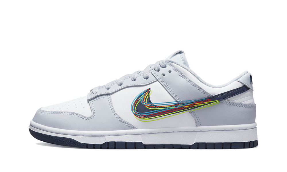 Nike Dunk Low 3D Swoosh, White/Blackened Blue/Volt (DV6482-100)