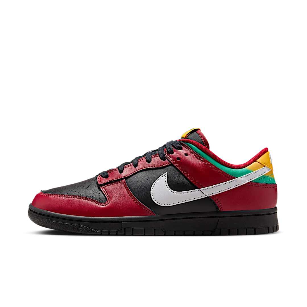 Nike Dunk Low Biker Tattoos, Black/White/Gym Red/University Gold/Atomic Teal (FZ3057-001)