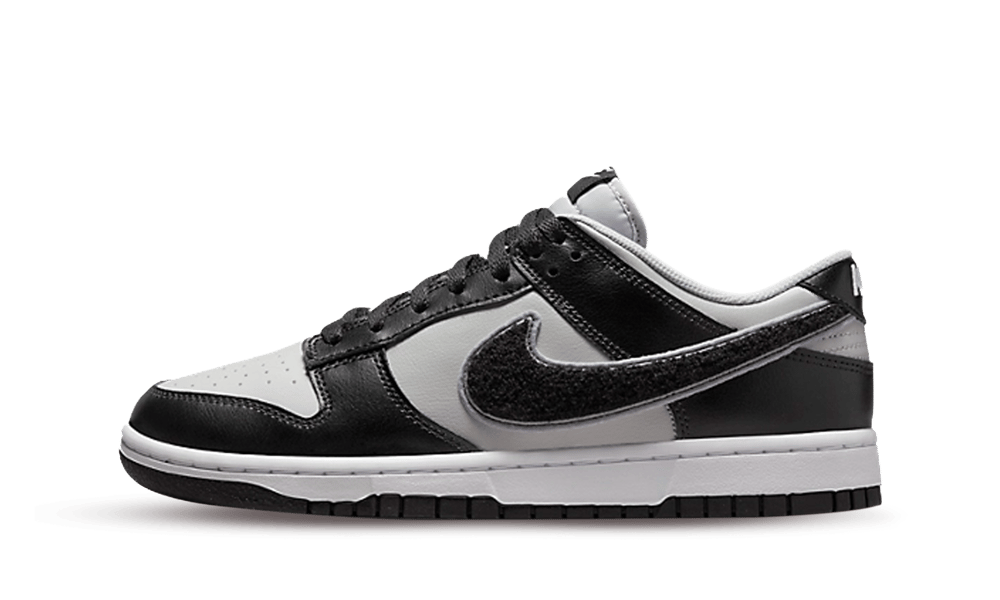 Nike Dunk Low Chenille Swoosh Black Grey, Black/Grey/White (DQ7683-001)