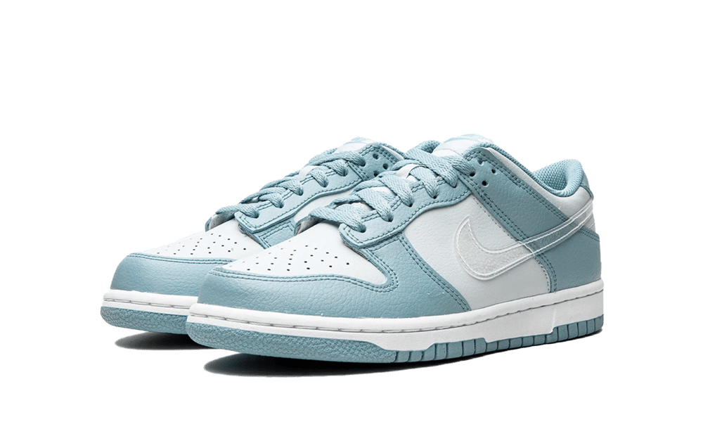 Nike Dunk Low Clear Blue Swoosh, Aura/Worn Blue/White/Clear (DH9765-401)