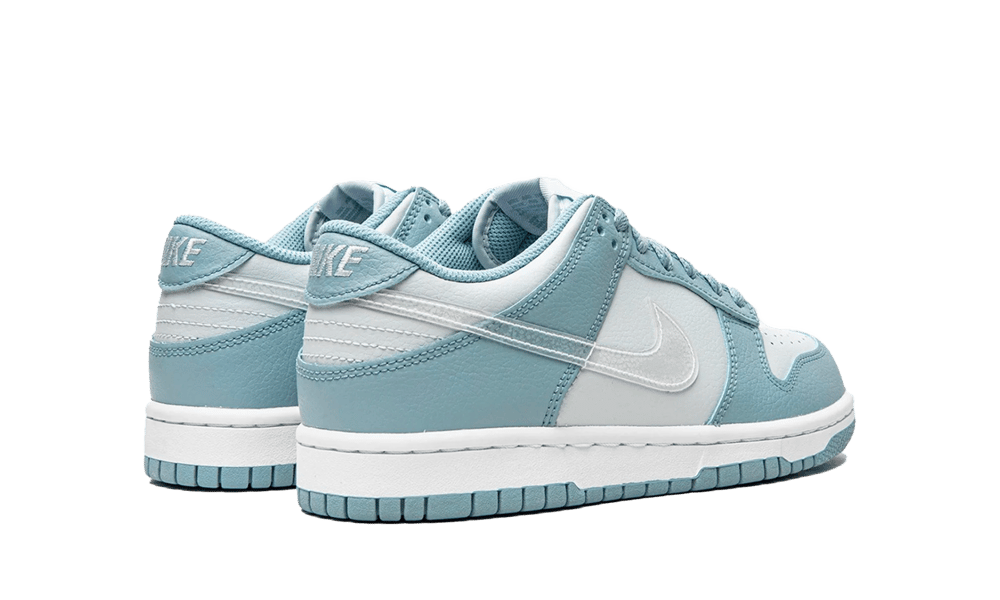 Nike Dunk Low Clear Blue Swoosh, Aura/Worn Blue/White/Clear (DH9765-401)