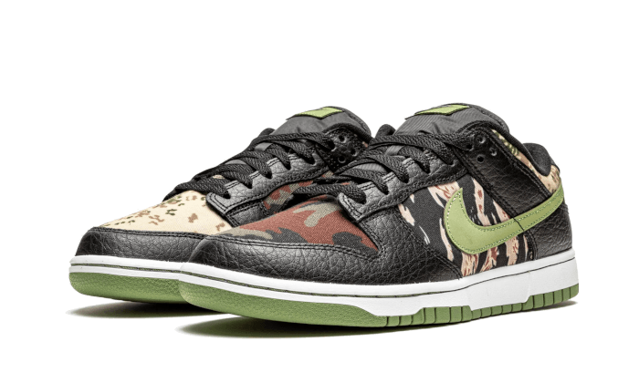 Nike Dunk Low Crazy Camo, Black/Multi-Olive (DH0957-001)