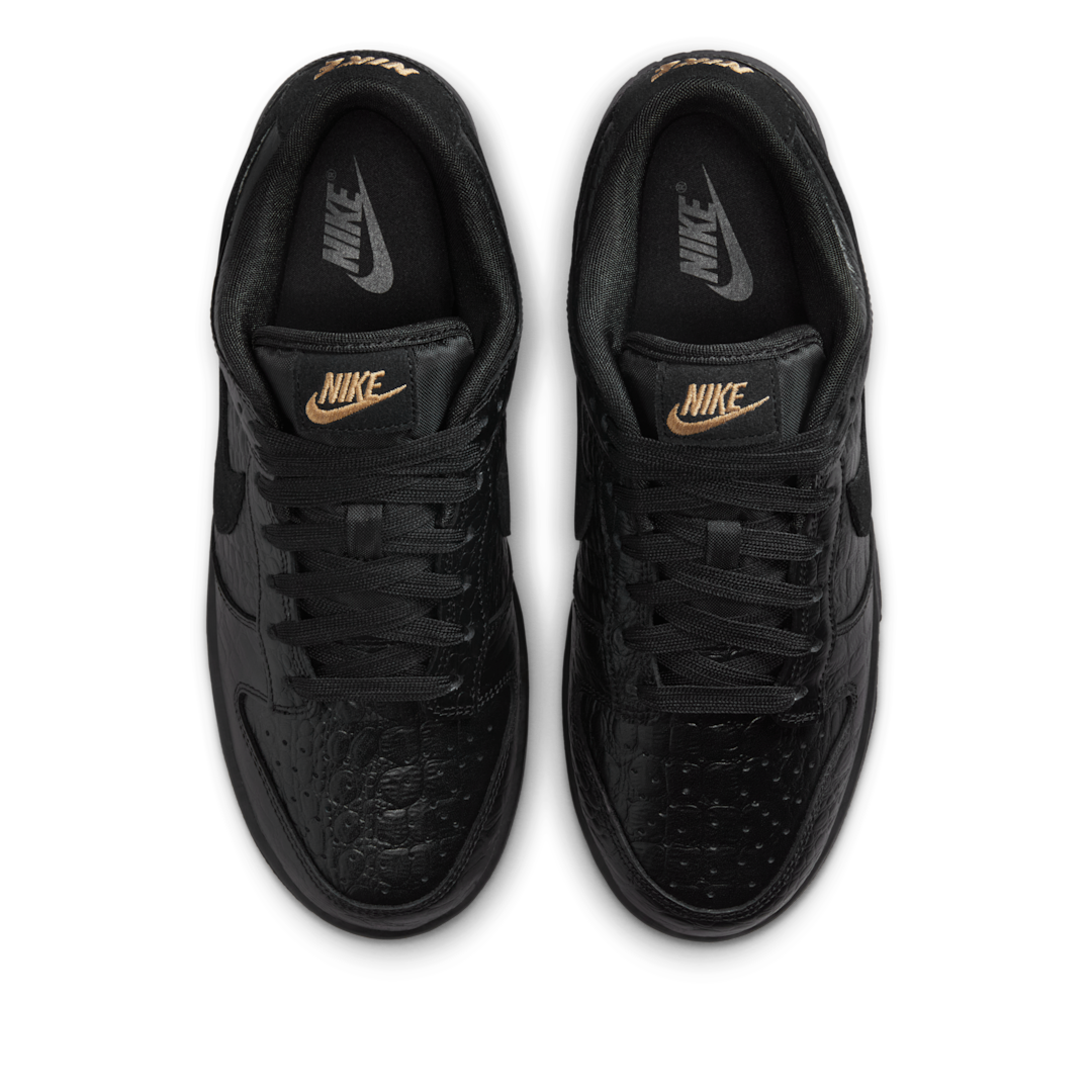 Nike Dunk Low Crocodile Black, Black/Metallic Gold/Off Noir/Black (HV4388-001)