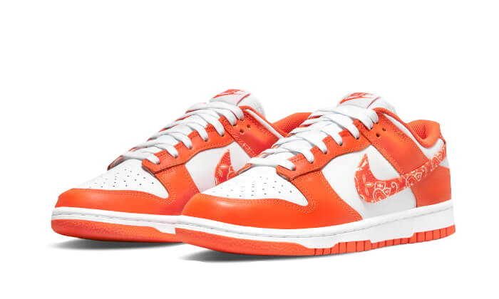 Nike Dunk Low Essential Paisley Pack Orange, White/Orange-White (DH4401-103)