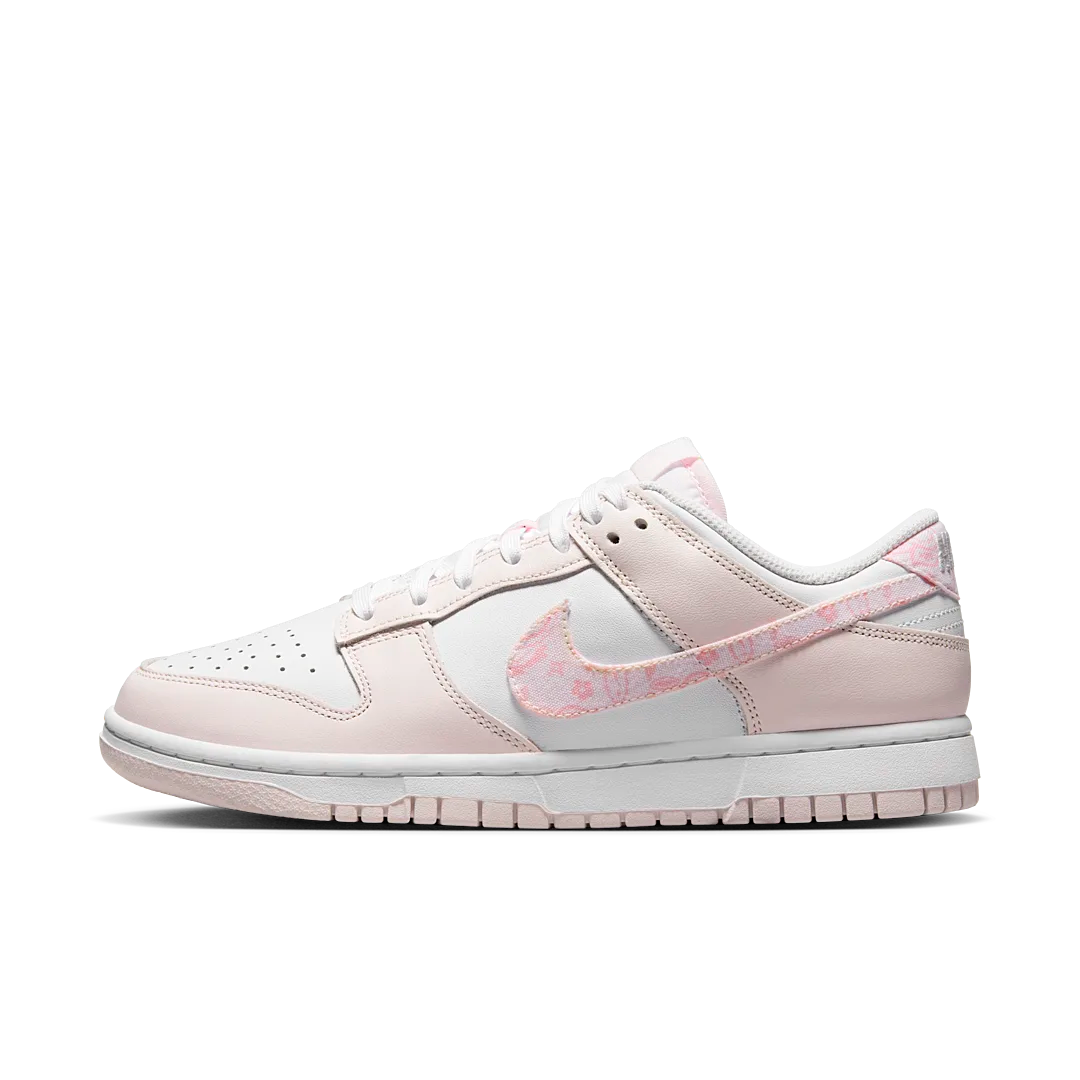 Nike Dunk Low Essential Paisley Pack Pink, White/Pearl Pink-Medium Soft Pink (FD1449-100)