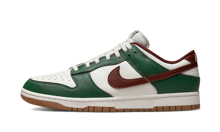 Nike Dunk Low Gorge Green, Gorge Green/White-Team Red-Gum Medium Brown (FB7160-161)