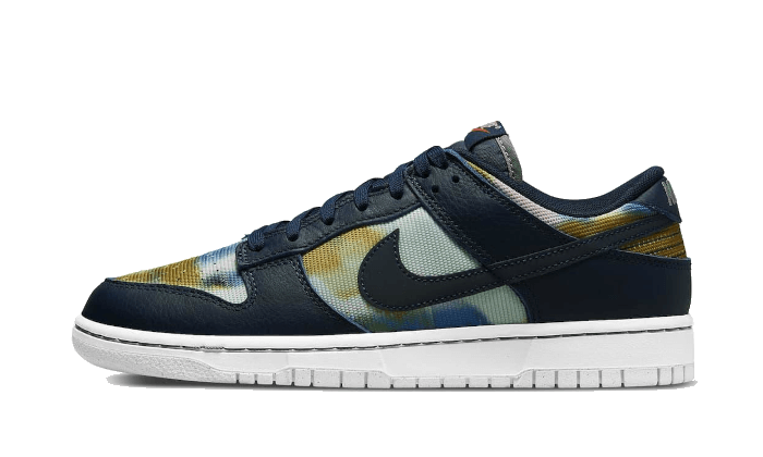 Nike Dunk Low Graffiti Navy, Obsidian/Obsidian-Summit White-Sport Grey-Red Orbit (DM0108-400)