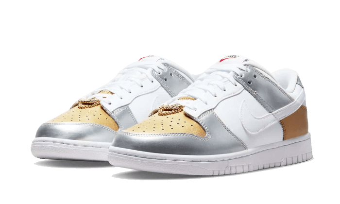 Nike Dunk Low Heirloom, Metallic Gold/White/Metallic Silver (DH4403-700)