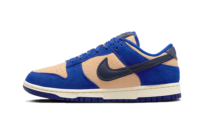 Nike Dunk Low LX Blue Suede, Deep Royal Blue/Sesame/Midnight Navy/Dark Obsidian (DV7411-400)