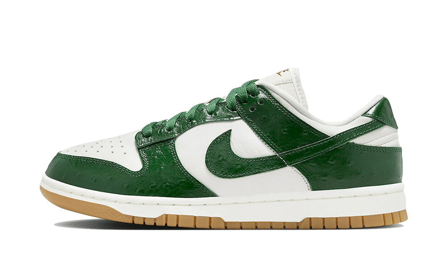 Nike Dunk Low LX Gorge Green Ostrich, Phantom/Gorge Green/Sail/Metallic Gold (FJ2260-002)