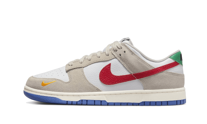 Nike Dunk Low Light Iron Ore Red Blue, Light Iron Ore/White/Game Royal/University Red (DV3497-001)