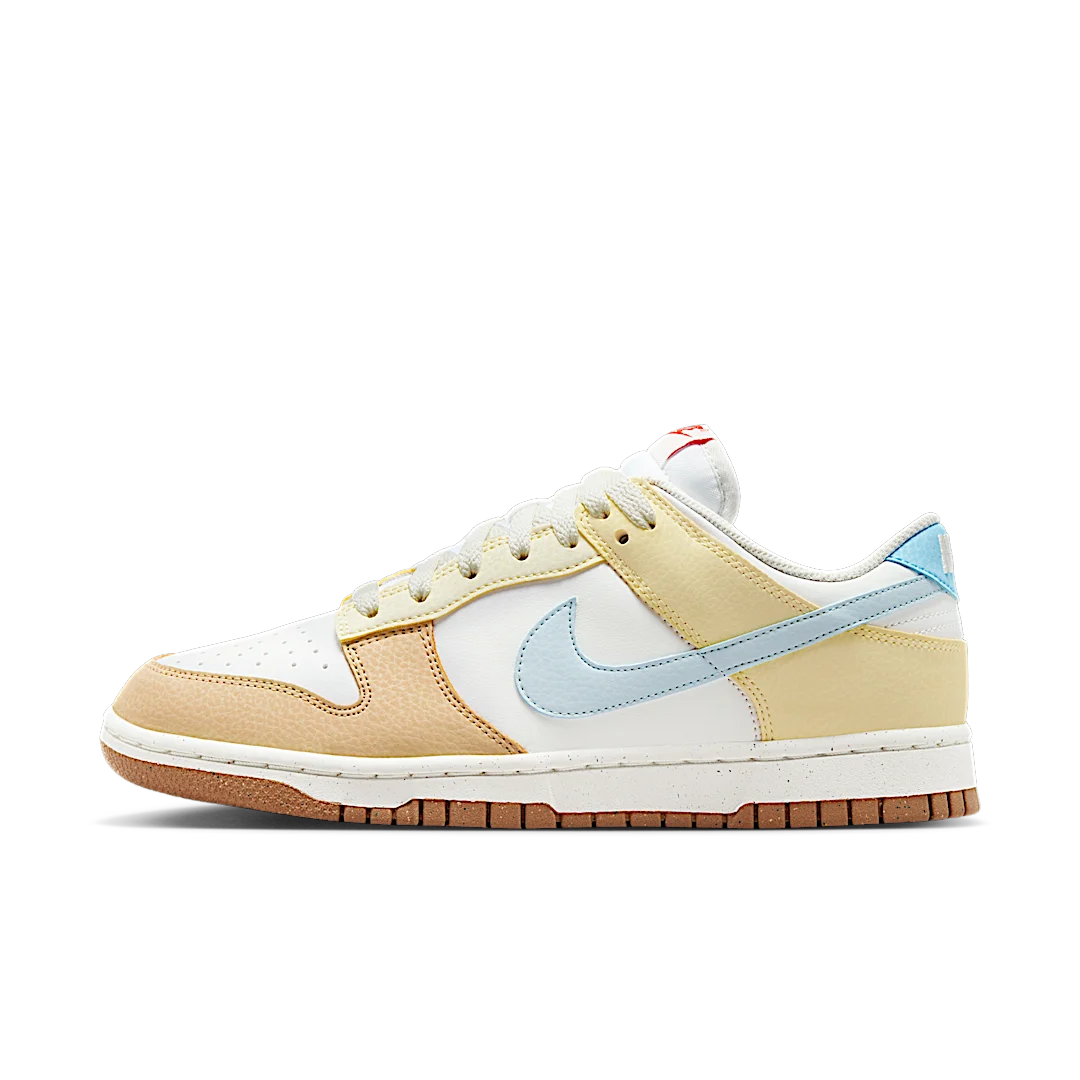 Nike Dunk Low Next Nature Soft Yellow Alabaster, Summit White/Glacier Blue/Aquarius Blue/Soft Yellow/Alabaster/Picante Red (FZ4347-100)