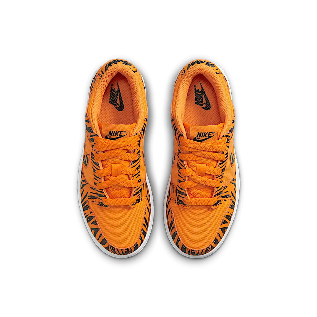 Nike Dunk Low Next Nature Tiger Stripes (PS), Camquat/White/Black/Camquat (DZ5633-800)