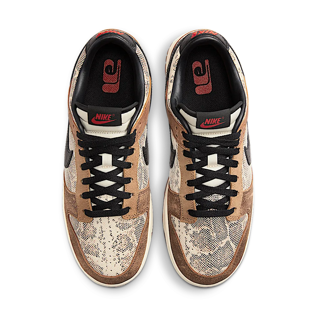 Nike Dunk Low Premium CO.JP Brown Snakeskin, Natural/Black/Ale Brown/Pecan/Dark Driftwood/University Red (FJ5434-120)