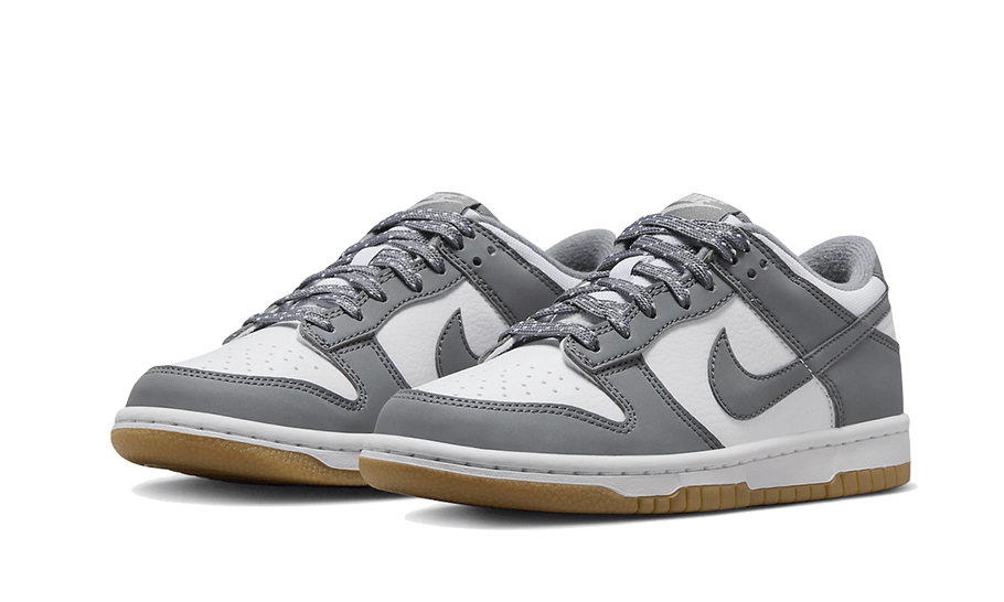 Nike Dunk Low Reflective Grey, White/Smoke Grey/Light Iron Ore/Gum Light Brown/Reflect Silver (FV0374-100)