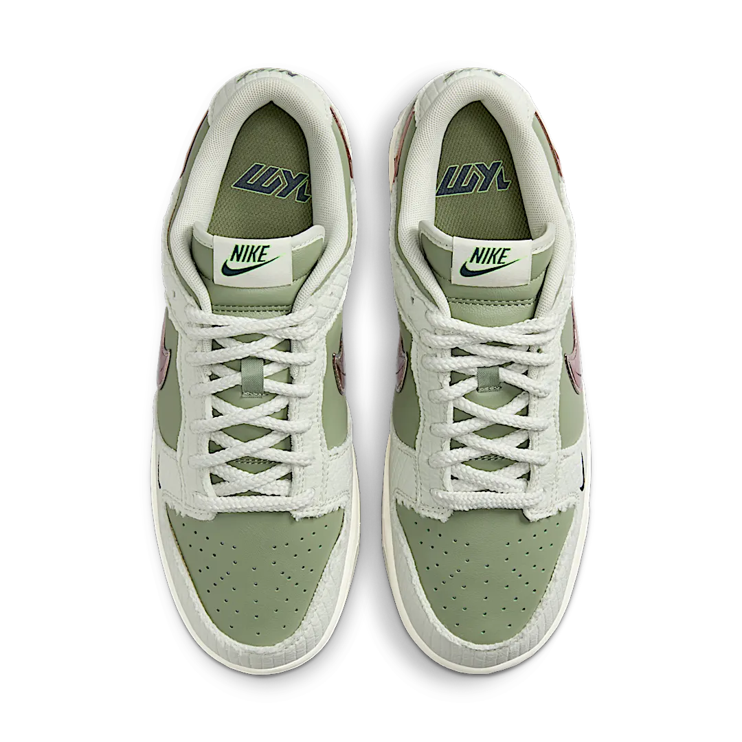 Nike Dunk Low Retro PRM Kyler Murray Be 1 of One, Sea Glass/Sail/Oil Green/Rose Gold (FQ0269-001)