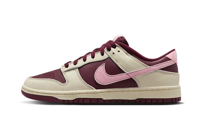 Nike Dunk Low Retro PRM Valentine's Day (2023), Pale Ivory/Medium Soft Pink-Night Maroon (DR9705-100)