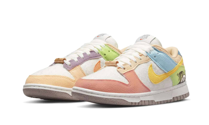 Nike Dunk Low Retro Sun Club Multi, Sail/Sanded Gold-Light Madder Root (DQ0265-100)