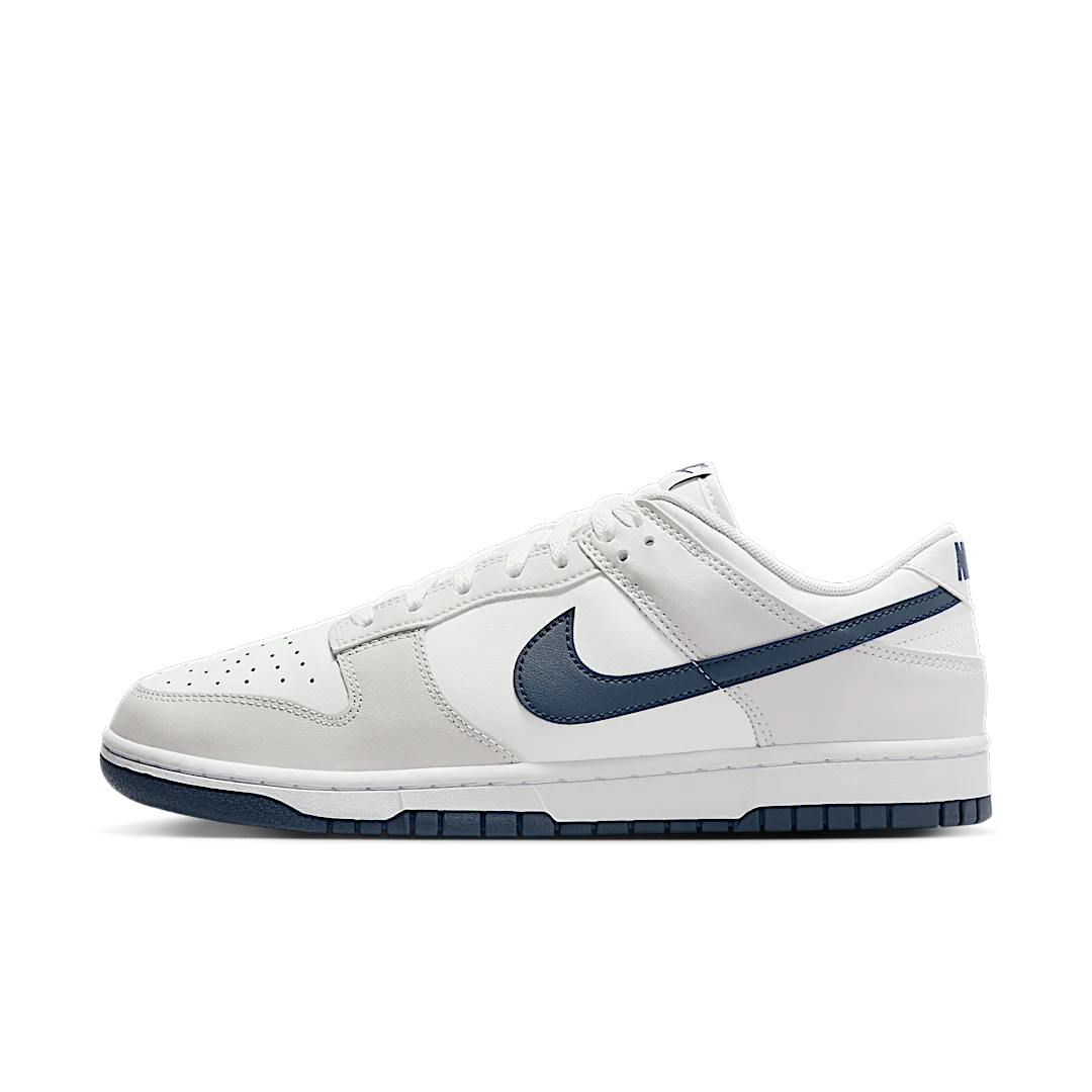 Nike Dunk Low Retro White Midnight Navy, Summit White/Platinum Tint/Midnight Navy (DV0831-111)