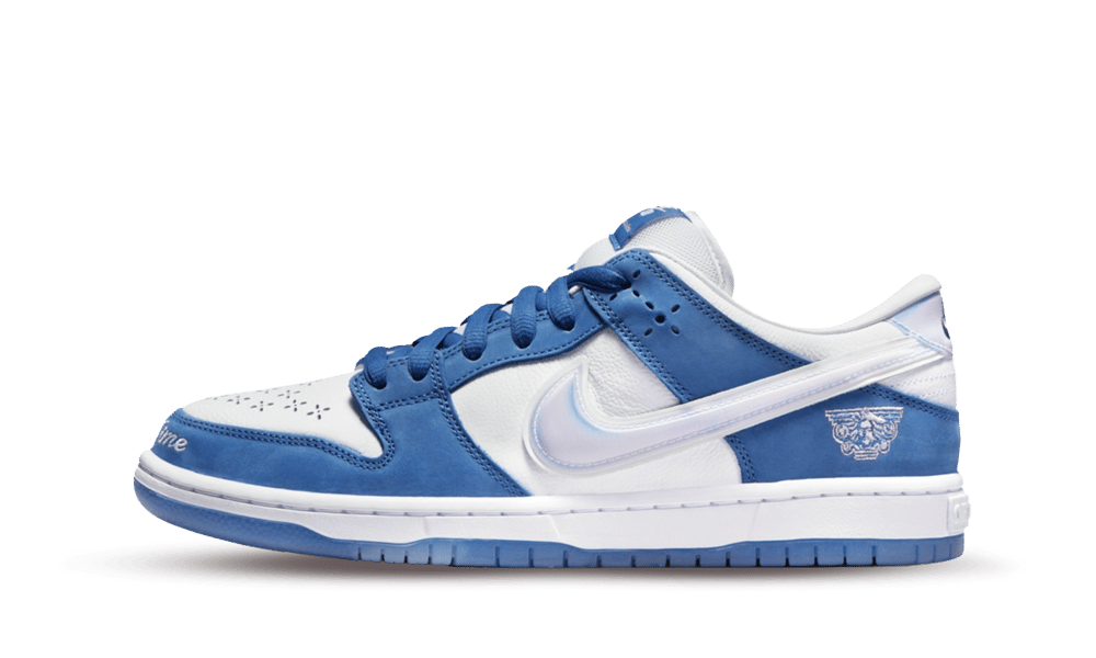 Nike SB Dunk Low Born X Raised One Block At A Time, Deep Royal Blue/White-White (FN7819-400)