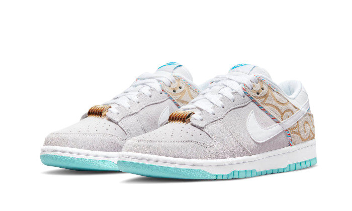 Nike Dunk Low SE Barber Shop Grey, Grey/White/Teal (DH7614-500)