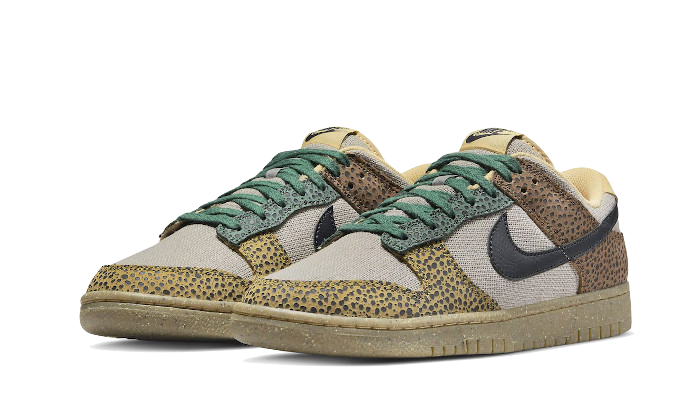 Nike Dunk Low Safari Golden Moss, Cacao Wow/Off Noir-Gorge Green (DX2654-200)