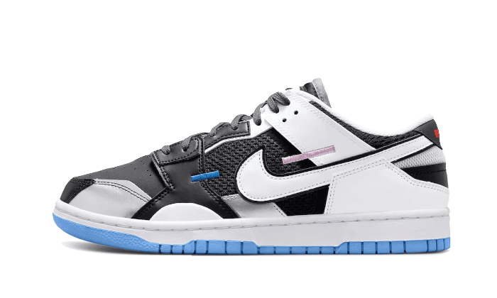 Nike Dunk Low Scrap Black Neutral Grey University Blue White, Black/Neutral Grey/University Blue/White (DN5381-001)