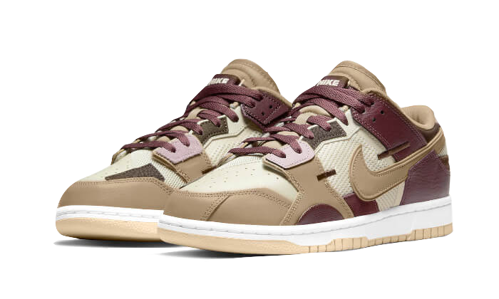 Nike Dunk Low Scrap Latte, Latte/Maroon/White-Khaki (DH7450-100)