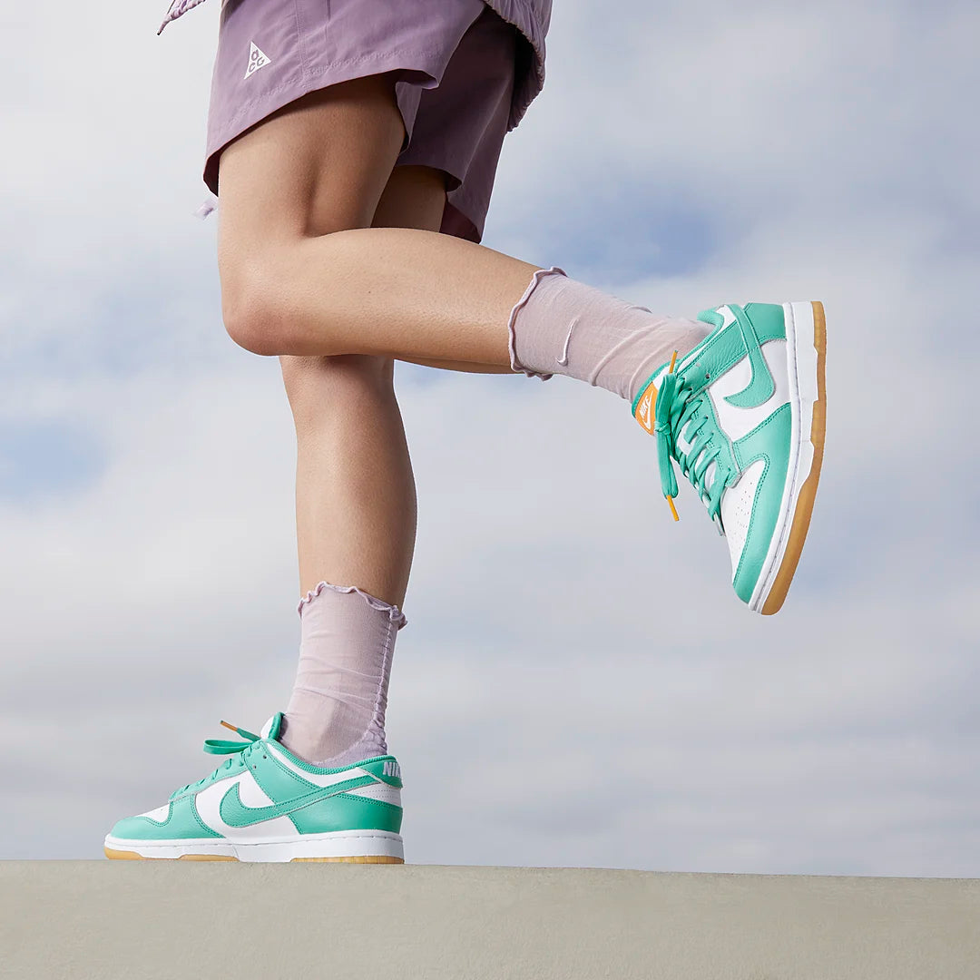 Nike Dunk Low Teal Zeal, White/Washed Teal/Kumquat (DV2190-100)