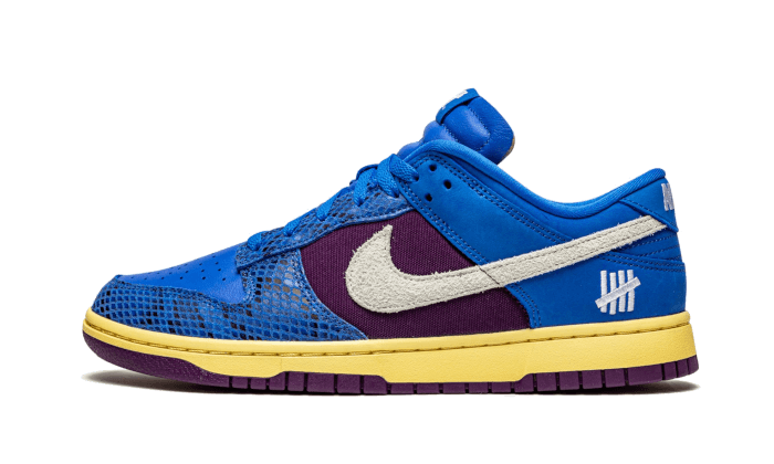 Nike Dunk Low Undefeated 5 On It Dunk vs. AF1, Signal Blue/White-Night Purple (DH6508-400)