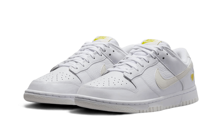 Nike Dunk Low Valentine's Day Yellow Heart, White/Sail/Optic Yellow (FD0803-100)