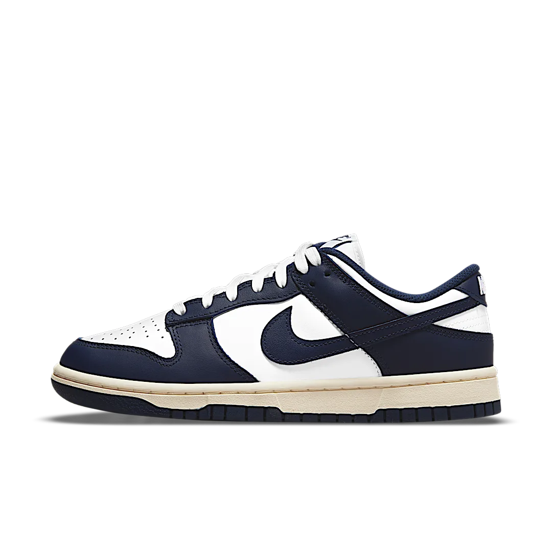 Nike Dunk Low Vintage Navy, White/Midnight Navy (DD1503-115)