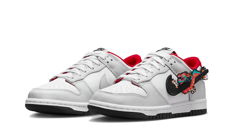 Nike Dunk Low Year Of The Dragon, White/White/University Red/Black (FZ5528-101)