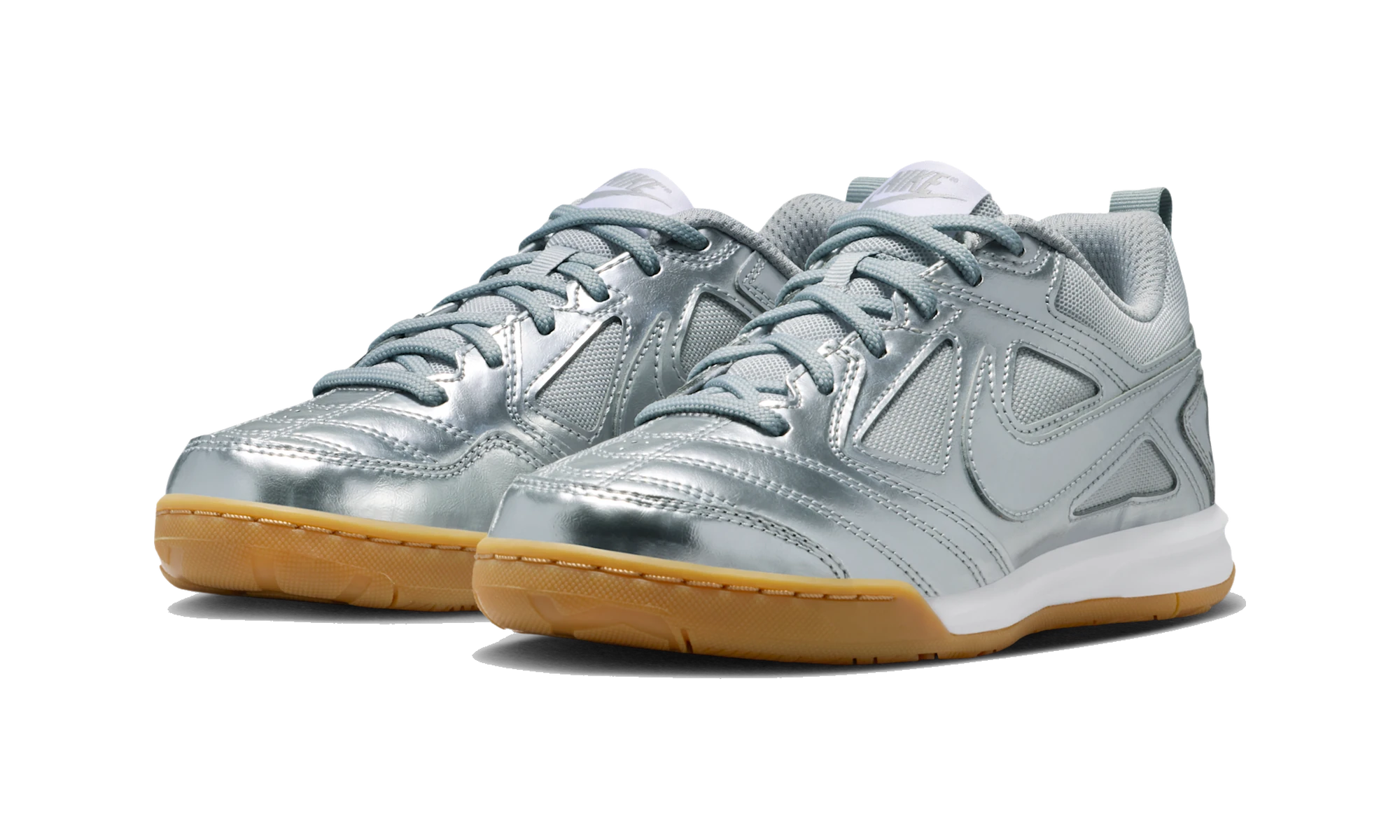 Nike Gato LV8 Metallic Silver White Gum Light Brown